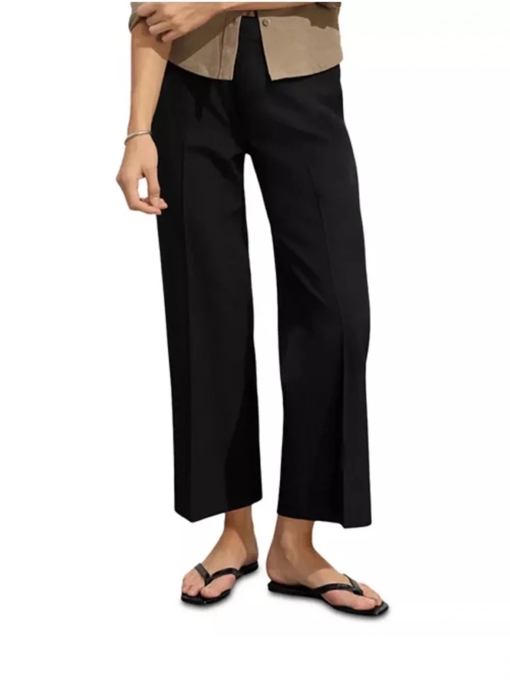 NWT Buck Mason navy midtown wool trouser pants new straight flare ankle